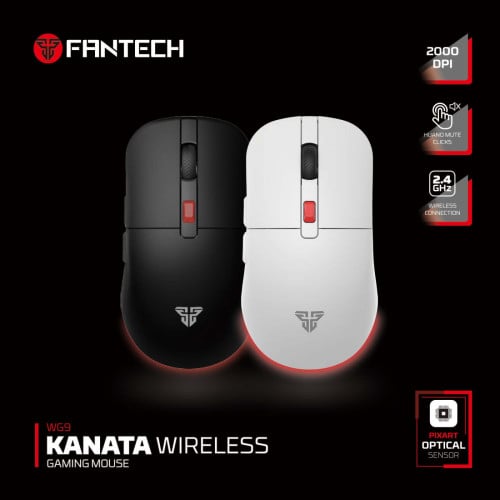 Fantech WG9 Kanata Wireless Gaming Mouse Black White