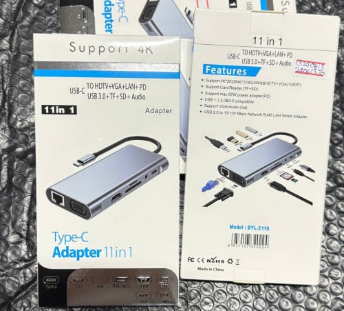Adapter Type-c 11 in 1 ( Supporte 4K )