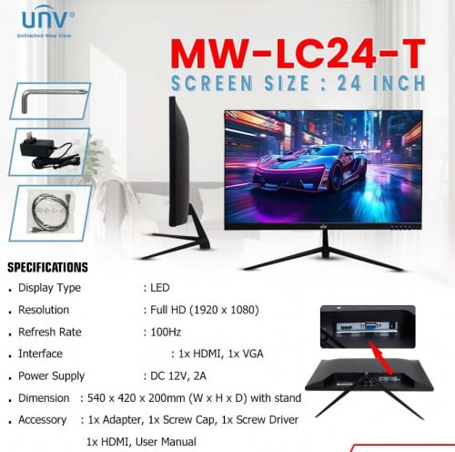 Monitor Brand UNV 24 INCH