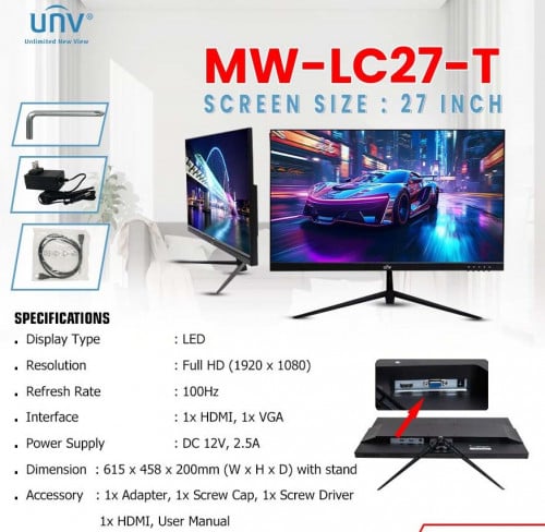 Monitor Brand UNV 27 inch