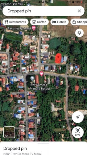 ដីជួលនៅផ្លូូវចូលភូមិព្រៃរមាសបុរីពិភពថ្មីកំបូល