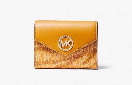 កាបូបលុយ MK wallet ពណ៍លឿងដិត, secondhand, original from store