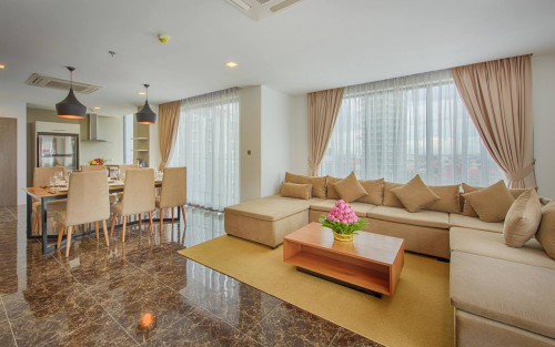 Luxury 3-Bedroom Apartment for Rent in BKK1, Phnom Penh