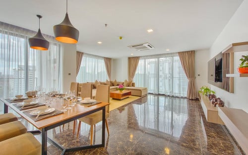 Luxury 3-Bedroom Apartment for Rent in BKK1, Phnom Penh