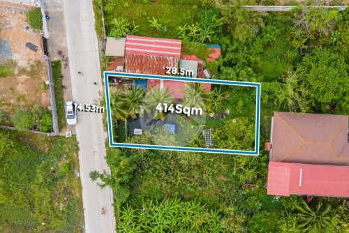 URGENTSALE: ដីលក់ប​ន្ទាន់តម្លៃក្រោមទីផ្សារ! ដី​ទំហំ 414m² 📍ទីតាំងនៅតាខ្មៅ ខេត្តកណ្តាល