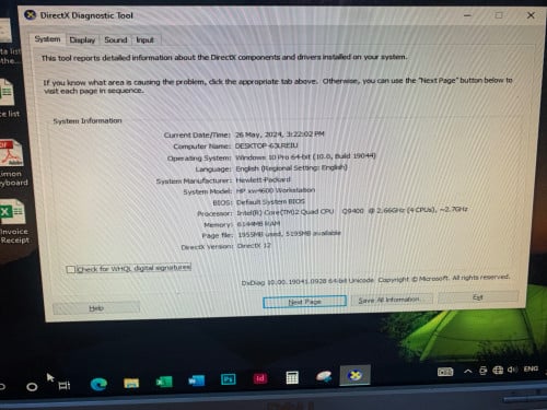 HP xw4600 workstation Desktop
