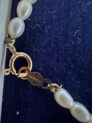 ខ្សែកគុជខ្យងសុទ្ទនិងមាស14K