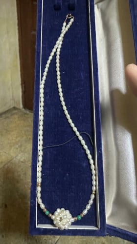 ខ្សែកគុជខ្យងសុទ្ទនិងមាស14K