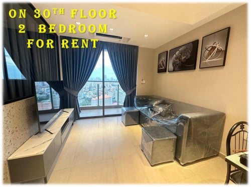 #SCL013 👉 Very Nice View! 30th floor Condo Two Bedroom For Rent at TK - Time Square 3 - TS3