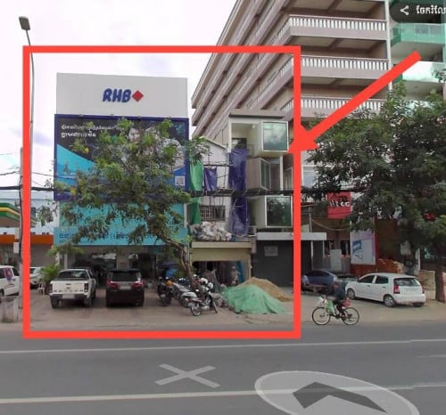 ផ្ទះលក់លើផ្លូវធំ ទទឹង18ម៉ែត្រ បណ្តោយ50ម៉ែត្រ