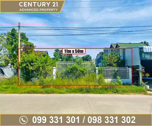 🏘 ដី (11ម x 50ម) នៅសង្កាត់ពញាពន់ ខណ្ឌព្រែកព្នៅ ត្រូវការលក់បន្ទាន់ខ្លាំង