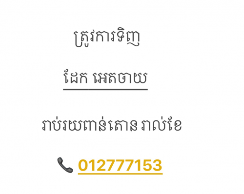 ទិញ ដែក អេតចាយ ច្រើនតោន រាល់ខែ