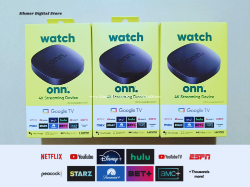 onn. Google TV 4K Streaming Box (New, 2023), 4K UHD Resolution