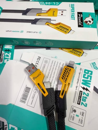 ខ្សែ panda 4in1 full 65W, 27W supper fast