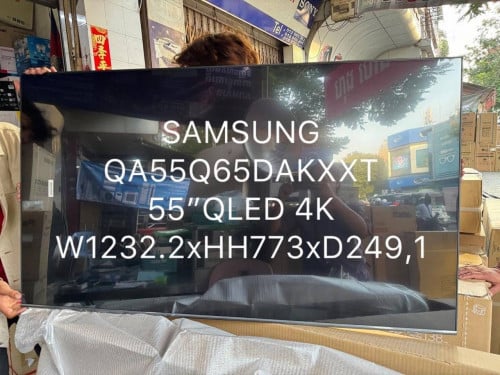 ទូរទស្សន៍ SAMSUNG SMART QLED 4K 55 INCH (QA55Q65DAKXX) ស៊េរីថ្មី