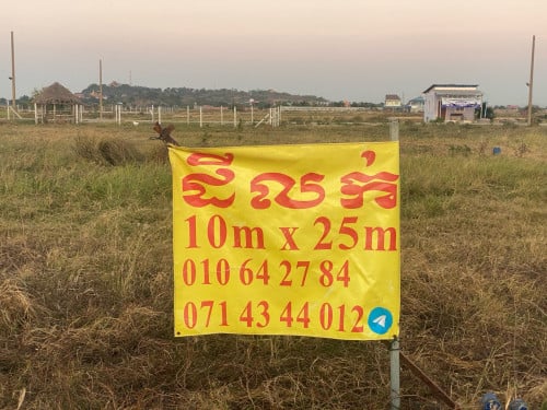 ដីលក់ខាត 10m x25m 9000$