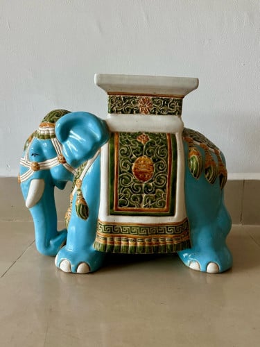 Vintage Hollywood Regency Elephant Plant Stand