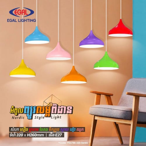 អំពូលឆាងព្យួរ សាកសមសម្រាប់ដេគ័រតាមហាងកាហ្វេ ភោជនីយដ្ឋាន ហាងលក់សំលៀកបំពាក់ មានគ្រប់ម៉ូតចំរុះពណ៌