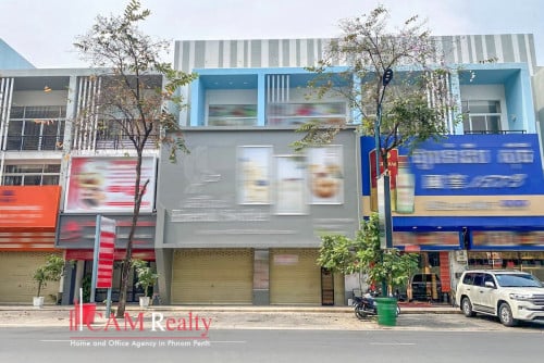 Shophouse For Rent - ផ្ទះអាជីវកម្មជួល គម្រោងប៉ូឡារីស ១ (Polaris -1)