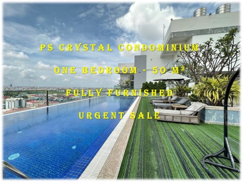 #SC023 👉 Fully Furnished One Bedroom at PS Crystal Condominium URGENT SALE