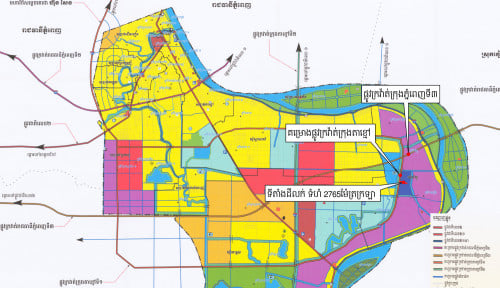 ដីប្លង់រឹងជាប់ផ្លូវក្រវ៉ាត់ក្រុងតាខ្មៅទី១