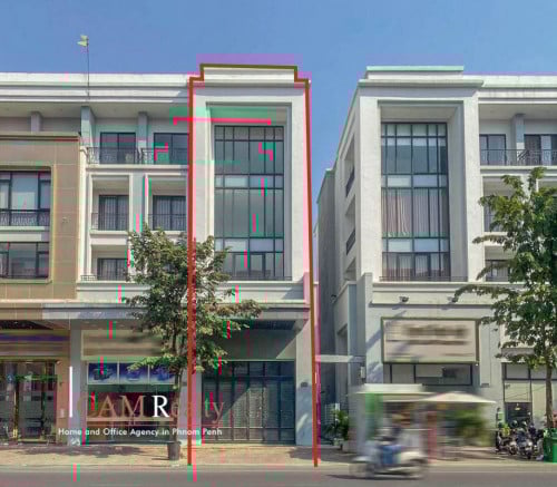 Shophouse For Sale - ផ្ទះអាជីវកម្មសម្រាប់លក់ - ក្នុងបុរីជីបម៉ុងលែនម៉ាក ២៧១