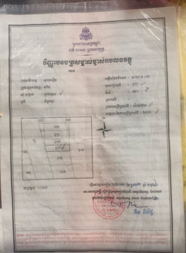 ដីលក់បន្ទាន់ ក្រោមទីផ្សារ ជិតរោងចក្រ Hipark