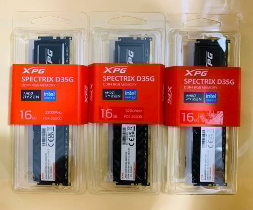 Ram XPG DDR4 3200Hz D35 RGB 16GB=85$, 32GB=185$  ថ្មីធានាជូន5ឆ្នាំ