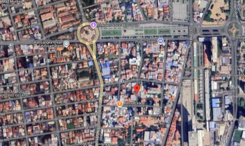 ដីនិងផ្ទះសម្រាប់ជួលក្បែរវិមានឯករាជ្យ សង្កាត់ទន្លេបាសាក់ ខណ្ឌចំការមន