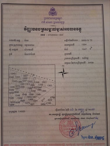 ដីចំការលក់បន្ទាន់  ជាប់ថ្នល់កៅស៑ូផ្លូវ 15 ម៉ែត្រ