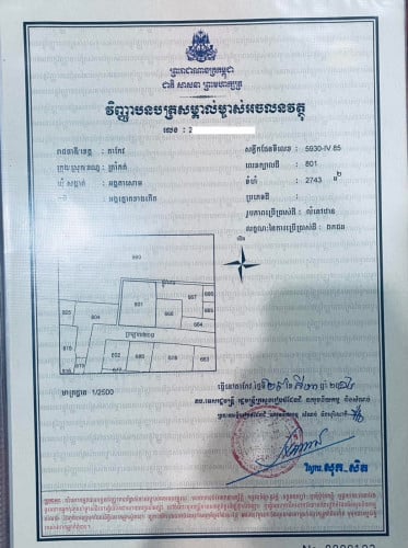 ដីលំហែផ្ទាល់ខ្លួនចំការដូង​ លក់​ក្នុង​តម្លៃ​ធូរថ្លៃ​ខ្លាំង​ ប្លង់​រឹង​