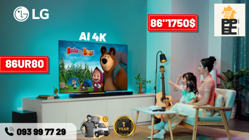 LG Smart TV Model 86" UR80  4K Series រូបភាពច្បាស់ដើរលឿន