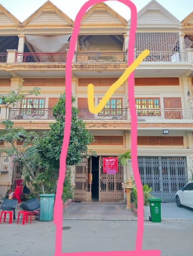 លក់ផ្ទះ1ល្វែងបន្ទាន់ 4x 29m នៅក្នុងបុរីពិភពថ្មីនៅផ្លូវឧកញ៉ាម៉ុងរិទ្ធី