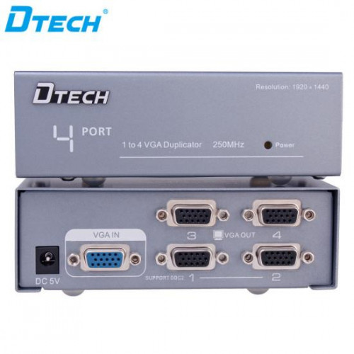 DTech DT-7254 1 TO 4 250MHZ VGA SPLITTER
