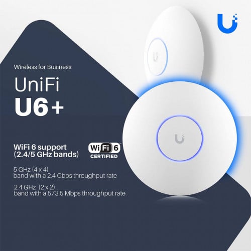 UBIQUITI UniFi Access Point WiFi U6 + (U6-Plus)