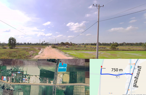 ដីលក់ជាប់ព្រែក ក្បែរ​ផ្លូវជាតិលេខ២