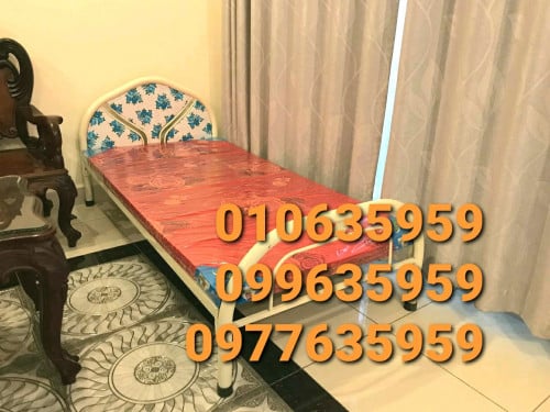 គ្រែក្បាលផ្កា ជាមួយពូក6ហ៊ុន 1.0mx2.0m