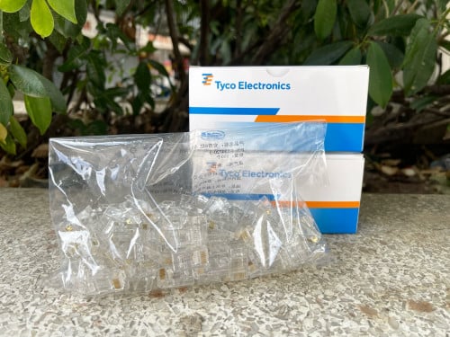 គ្រាប់​កិប​ Network Pass Through Cat6 100/box​ (ធ្លុះ)​