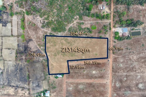 ដី #សម្រាប់លក់ នៅផ្លូវលំ ភូមិអណ្តូងច្រុះ សង្កាត់ត្រាចទង ក្រុងឧដុង្គម៉ែជ័យ ខេត្តកំពង់ស្ពឺ