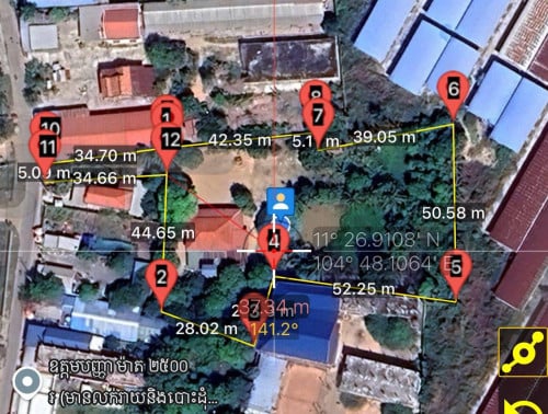 ដីនិងផ្ទះជាប់រោងចក្រទហុំ4200ការេលក់ប្រញាប់ម្ចាស់ផ្ទាល់