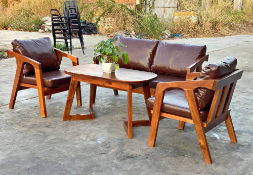 Sofa set for restaurant Best khmer wood