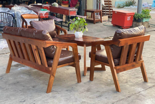 Sofa set for restaurant Best khmer wood