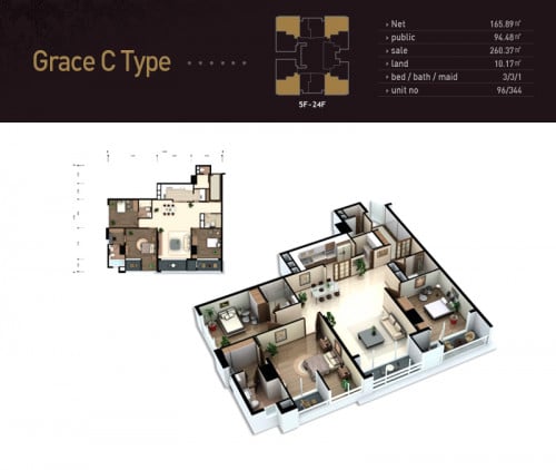 De Castle Royal – Spacious 3-Bedroom Condo for Sale in BKK1