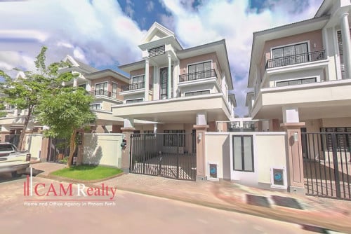 Twin Villa For Rent - 双拼别墅出租| Peng Huoth The Star Mera Garden (Street/街道 - 50M)