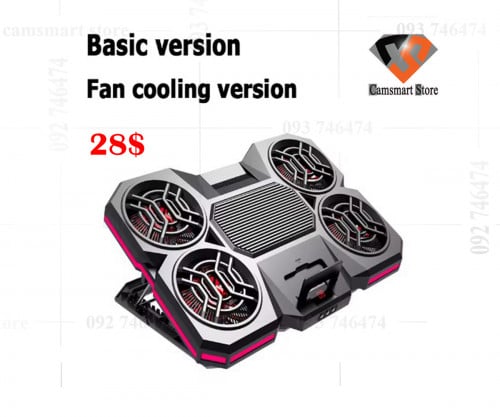 RGB Laptop cooler Stand super strong fan LED screen display