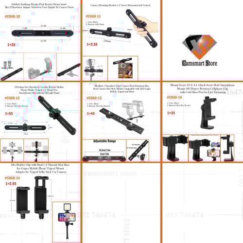 Live Broadcast Crossbar Bracket Mobile Phone Holder Tripod Mount For Smartphones Light Stand
