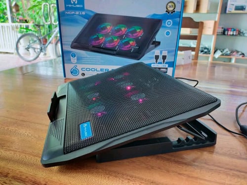 Cooler pad for laptopស្តុកថ្មី💥💥តំលៃធូរៗអាចបញ្ឈរបាន5ទំរង់
