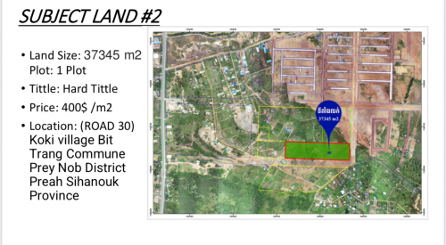 🌐 FS-5178 – Land for Sale 37,345m² | Hard Title | 30m Road Access, Koki Village