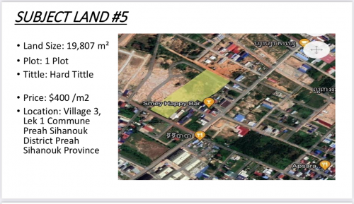 FS-5081 | Prime Downtown Land – Sihanoukville CBD