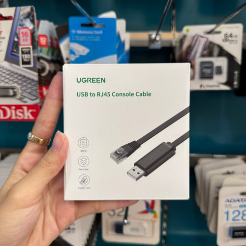 Ugreen Console Cable USB-Ethernet RJ45 1.5M Model : CM204